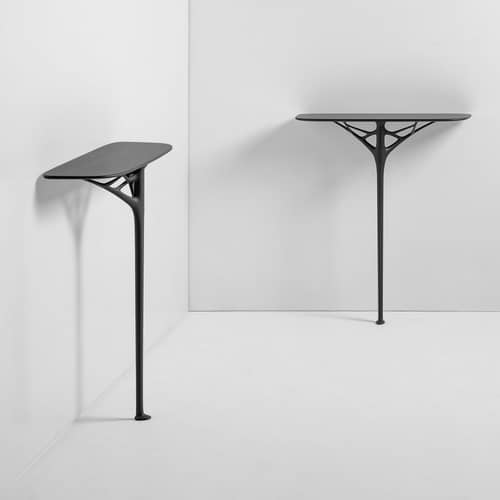 Wandkonsole A.I. plastikmaterial schwarz / B 75 x T 24 cm - Mit künstlicher Intelligenz entworfen / Recycelt - Kartell - Schwarz - Recyceltes thermoplast. Technopolymer