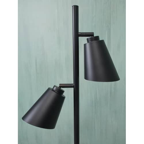 Bremen Floor lamp metal black / 2 adjustable spotlights - H 162 cm - It\'s about Romi - Black - Steel