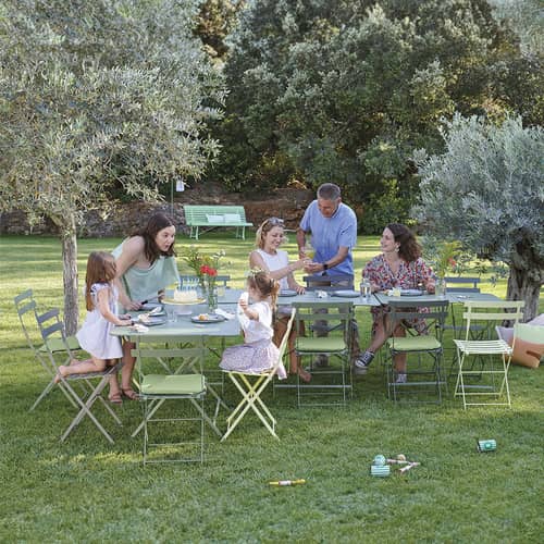 Chaise pliante Bistro métal blanc - Fermob - Blanc coton - Acier laqué