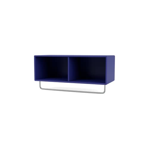 Scaffale Coat legno blu / Guardaroba - L 69,6 x H 24 x P 30 cm - MONTANA - Monarca 135 - Acciaio, MDF laccato