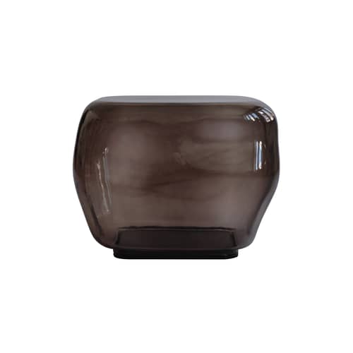 Ishi Medio Coffee table glass brown / 50 x 50 x H 39 cm - 101 COPENHAGEN - Smoky brown - Mouth blown glass