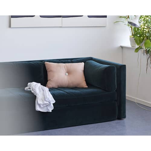 Coussin Dot - Steelcut Trio tissu bleu / 60 x 45 cm - Hay - Bleu Foncé - Tissu Kvadrat