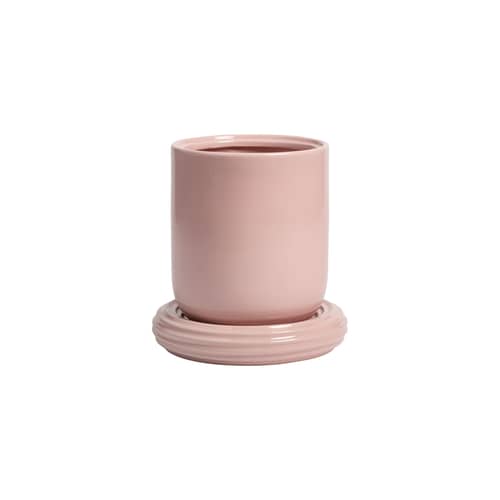 Churros Flowerpot ceramic pink / Ø 19.5 x H 21 cm - & klevering - Pink Blush - Sandstone