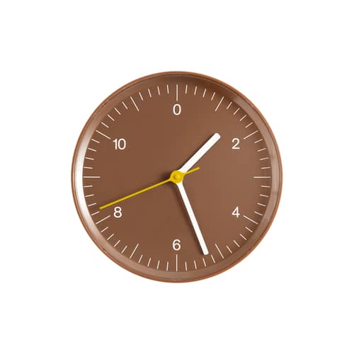 Horloge murale  plastique marron / Jasper Morrison, 2008 - Recyclé - Hay - Marron - ABS recyclé, Acrylique, Aluminium