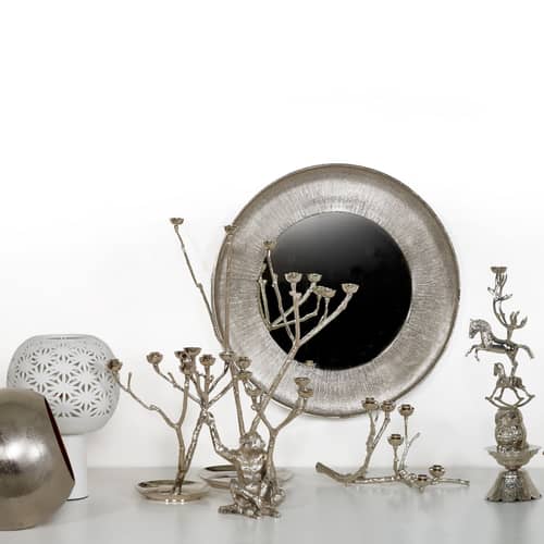 Kerzenleuchter Twiggy metall silber / B 30 x H 30 cm - Pols Potten - Silber - Metall