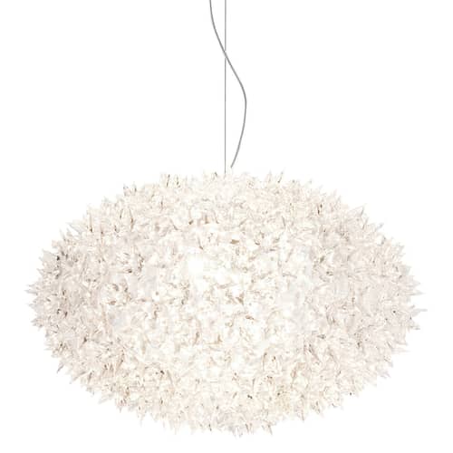 Pendelleuchte Big Bloom plastikmaterial transparent /Extra-breit - Ellipsenförmig - Ø 80 cm x H 51,5 cm - Kartell - Kristall transparent - Polykarbonat