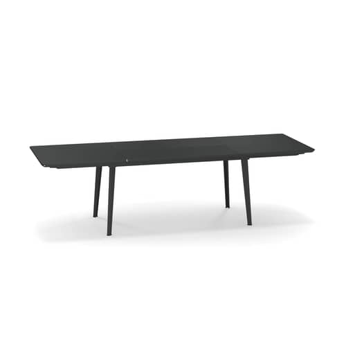 Ausziehtisch Plus4 metall / Stahl - 160 bis 270 cm - Emu - Antikeisen - gefirnister Stahl