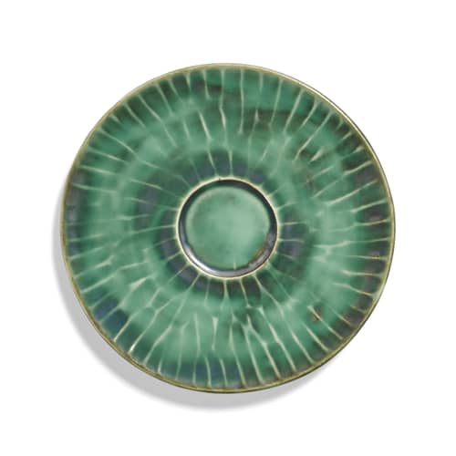 Set de 2 soucoupes pour tasse à cappuccino Verde Lanza - Serax - Set 2 soucoupes - Grès émaillé