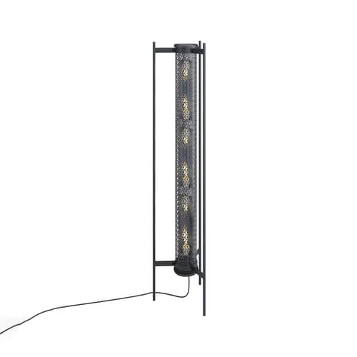 Stehleuchte Monceau metall schwarz / H 154,5 cm - SAMMODE STUDIO - Kohle - Aluminium, bemalter Stahl, Polykarbonat