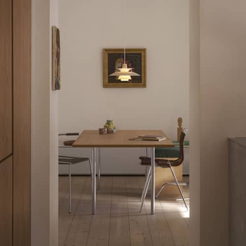 Suspension PH 5 Opal plastique beige / Ø 32 cm - Réédition 1958 - Louis Poulsen - Beige - PMMA