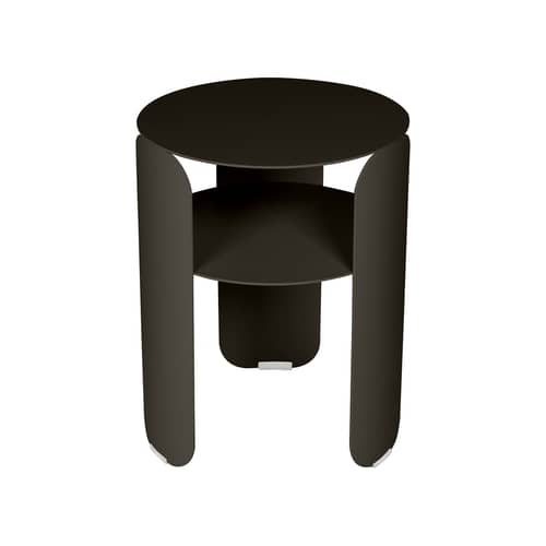 Table d\'appoint Bebop métal marron / Ø 35 x H 45 cm - Fermob - Tonka - Acier, Aluminium