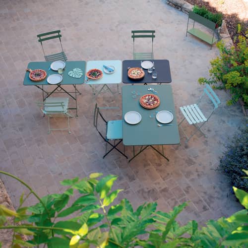 Table pliante Bistro métal vert / 57 x 37 cm - Acier / 2 personnes - Fermob - Pesto - Acier laqué