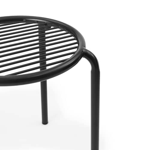 Tabouret empilable Vig métal noir - Normann Copenhagen - Noir - Acier thermolaqué