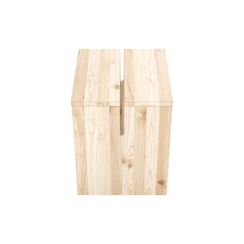 Tabouret Join-In bois naturel / Table d\'appoint - KARUP - Pin clair - Pin massif certifié FSC