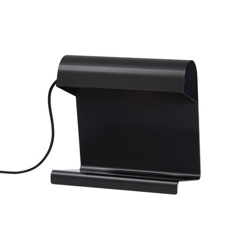 Tischleuchte Lampe de bureau metall schwarz / By Jean Prouvé, 1930 - Vitra - Tiefschwarz - Stahlplatte