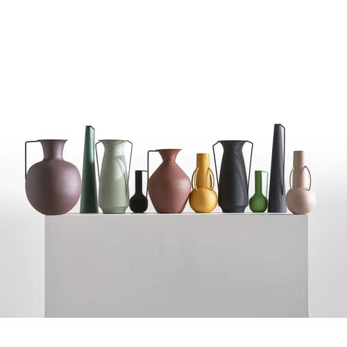 Vase Roman metall schwarz / 4er Set - Metall (nur zu Dekorationszwecken) - Pols Potten - Schwarz - lackiertes Eisen