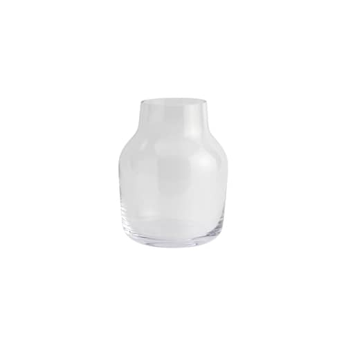 Vase Silent verre transparent / Ø 15 x H 19 cm - Muuto - Transparent - Verre soufflé bouche