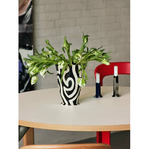Vaso Shadow ceramica nero by Jessica Hans / Ceramica dipinta a mano - Hay - Nero bianco - Ceramica