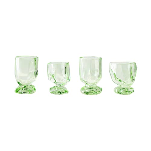 Bicchiere da vino  vetro verde di Nienke Sikkema / Set di 4 - HK LIVING - Peridoto - Vetro