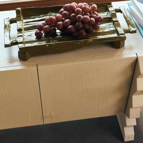 Buffet bas Forma bois blanc / L 160 x H 55,5 cm - HK LIVING - Blanc cassé - Bois de sungkai