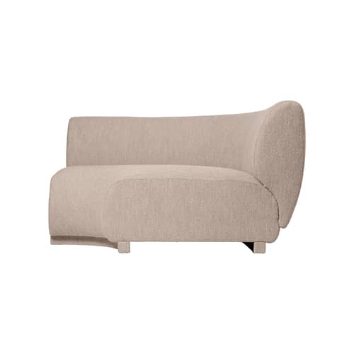 Canapé modulable Rico Large / Module angle large 90° - Ferm Living - Angle large 90° - Bois, Mousse, Tissu bouclé