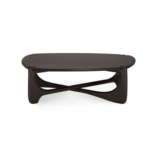 PI Coffee table wood brown / 134 x 97 x H 41 cm - Ethnicraft - Dark brown Mahogany - Stained solid mahogany