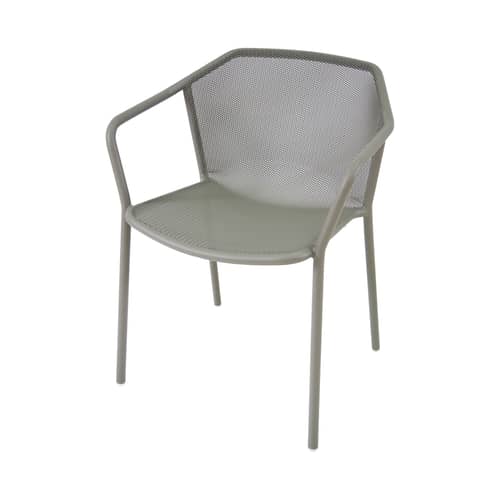 Poltrona impilabile Darwin / Metallo - Emu - Grigio - Acciaio verniciato