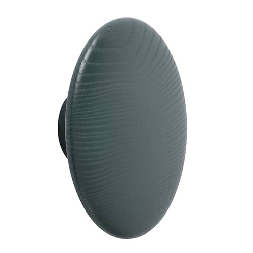 Patère The Dots Wood Large / Bois - Ø 17 cm - Muuto - Vert foncé - Frêne teinté