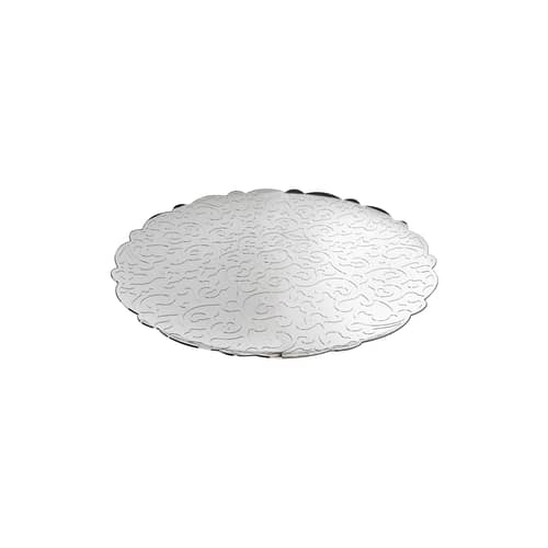 Plateau Dressed métal / Ø 35 cm - Alessi - Acier brillant - Acier inoxydable