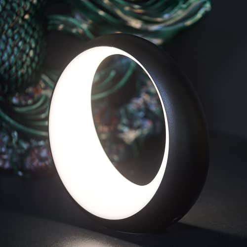 Schnurlosleuchte Hoopik LED metall schwarz / Ø 24 cm - Fermob - Lakritz - Aluminium, Polykarbonat