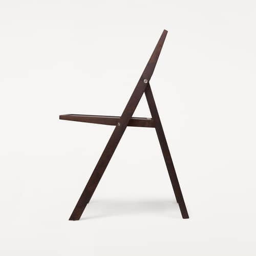 Sedia pieghevole Flat Chair legno marrone - Frama  - Marrone scuro - Betulla massello tinta