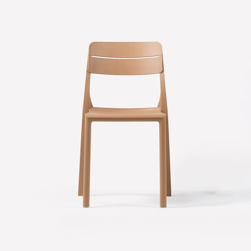 Cassia Bistrot Stacking chair composite material brown - NARDI - Cappuccino - Fibreglass resin
