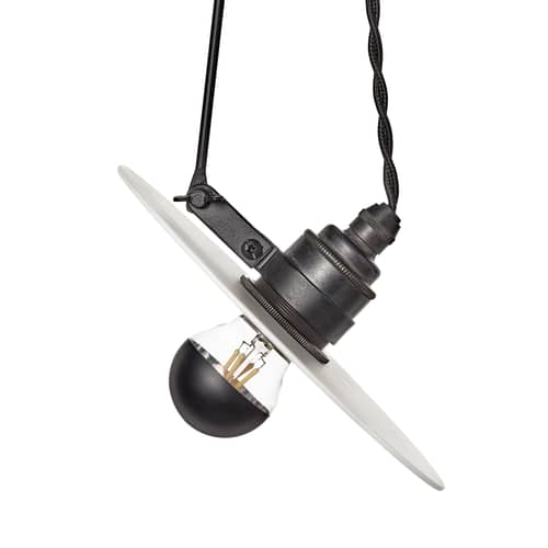 Suspension Luna Small   / Orientable - Ø 18 cm / Porcelaine & acier - Serax - Ø 18 cm / Blanc & noir - Acier, Porcelaine