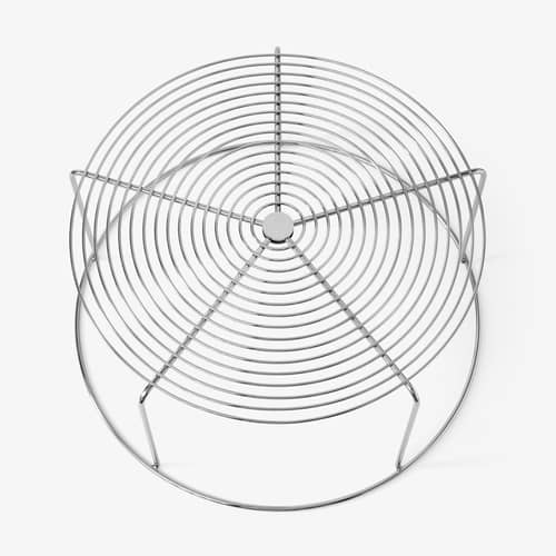Table basse Wire VP17 métal / Ø 74 cm - Sans plateau - &tradition - Sans plateau - Fil d\'acier inoxydable poli