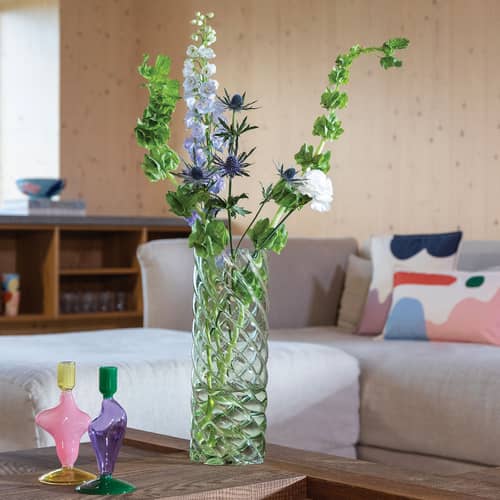 Vase Marshmallow / Ø 12 x H 33 cm - & klevering - Vert / Ø 12 x H 33 cm - Verre