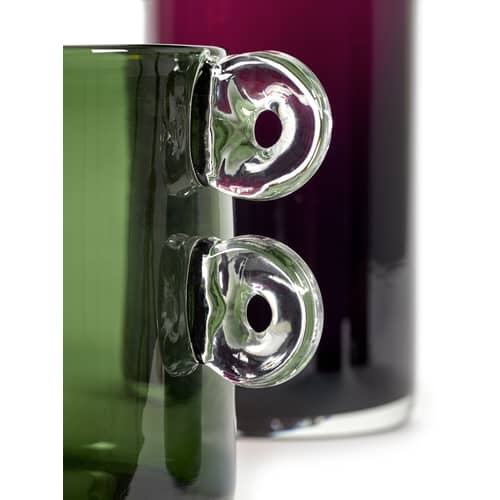 Wind & Fire Vase glass green / Ø 17.5 x H 18 cm - Serax - Dark green - Glass