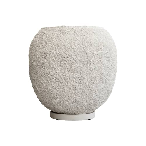 Vaso per fiori Sunao Big - Beehive ceramica beige / Superficie ruvida - Ø 53 x H 53 cm - 64 Litri - 101 COPENHAGEN - Ø 53 x H 53 cm / Beige - Ceramica