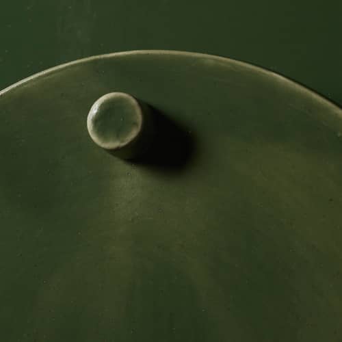 Nebula 01 Wall light with plug ceramic green / W 33.6 x H 39.5 cm - Serax - Dark green - Glazed ceramic