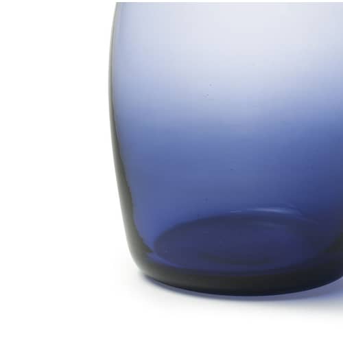 Vase Bottiglia verre bleu / Vase - H 29,5 cm / Seconde vie - Bitossi Home - Bleu foncé - Verre soufflé bouche