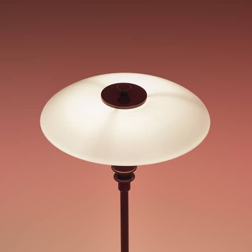 Lampe de table PH 2/1 bordeaux / Réédition 1927 - Louis Poulsen - Bordeaux brillant / Blanc - Aluminium laqué, Verre soufflé bouche