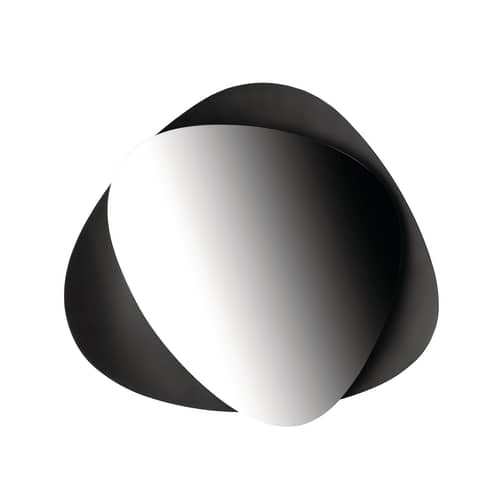 Miroir mural Colombina / 65 x 73 cm - Alessi - Noir - Acier, Verre