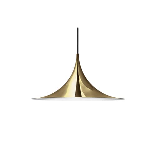 Semi Pendant gold metal Ø 47 cm - Gubi - Brass - Brass