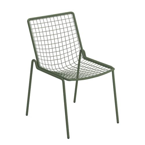 Sedia impilabile Rio R50 metallo verde / Metallo - Emu - Verde kaki - Acciaio