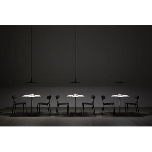 Sospensione Aplomb Large / LED - Cemento - Ø 45 x H 20 cm - Foscarini - bianco - Cemento, Policarbonato laccato