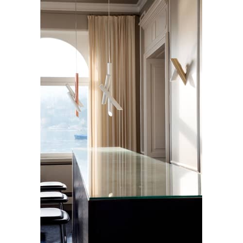 Sospensione Tubes 3 LED metallo bianco / H 50 cm - Nemo - Bianco - alluminio estruso