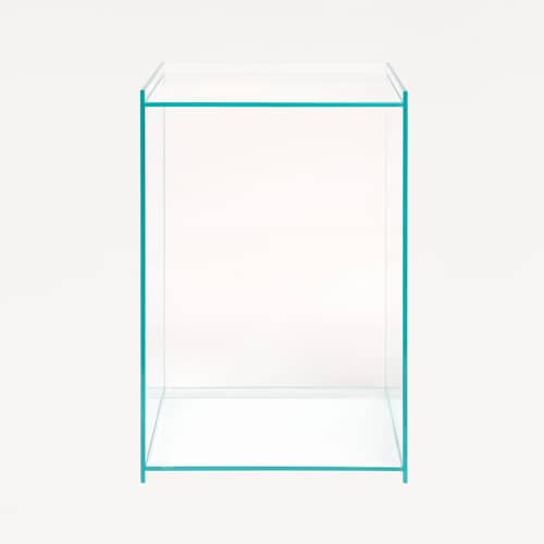 Table d\'appoint Rivet Box verre transparent - Frama  - Transparent - Verre sécurit