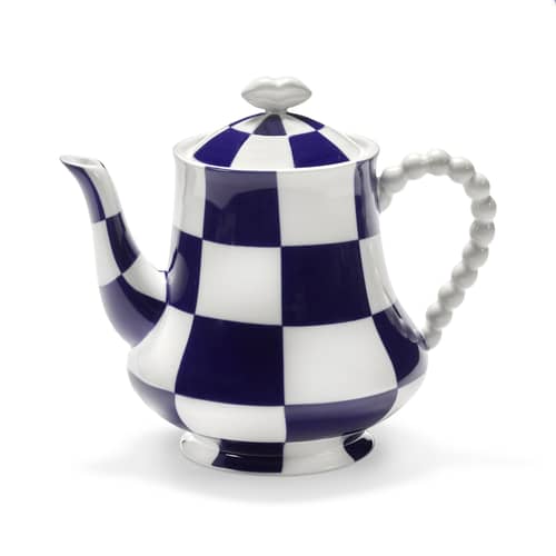 Teiera Fête des Bêtes ceramica blu - Serax - Blu e Bianco - Porcellana smaltata