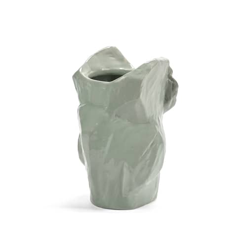Vase Hibou Small by Marni / H 23 cm - Serax - Bleu clair - Grès