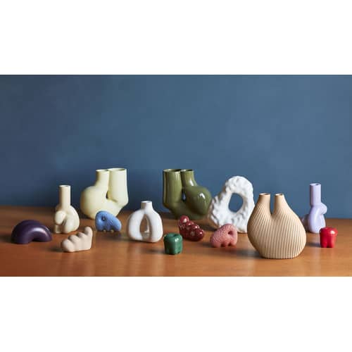 Vaso W&S - Chamber ceramica beige bianco / Porcellana - Hay - Beige - Porcellana