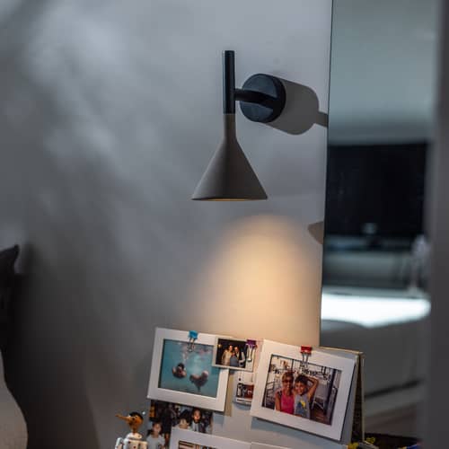Aplomb Mini Wall light stone grey / Concrete - Foscarini - Grey - concrete, Metal
